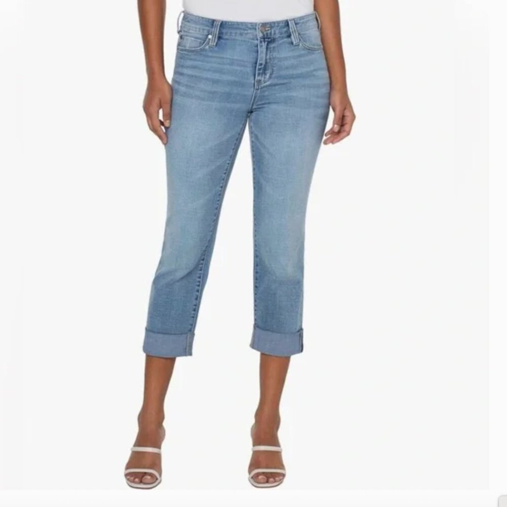 Liverpool Charlie Crop Skinny‎ Roll Cuff Jeans Size 6 (28)